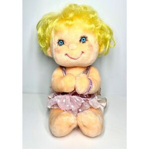Vintage 1980's Hugga Bunch Precious Hugs Kenner Stuffed Plush Doll Curly Blond